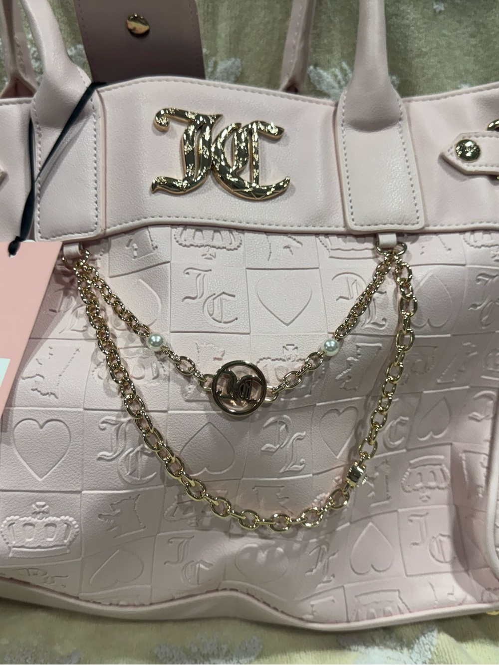 Juicy couture Pale Pink Tote with Gold Chain Accent. —NWT